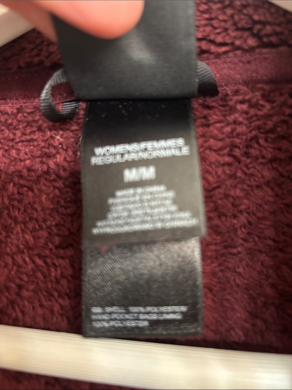 The North Face Women’s Teddy Fleece Jacket | Maroon Sherpa Fleece | Size M - Picture 3 of 5